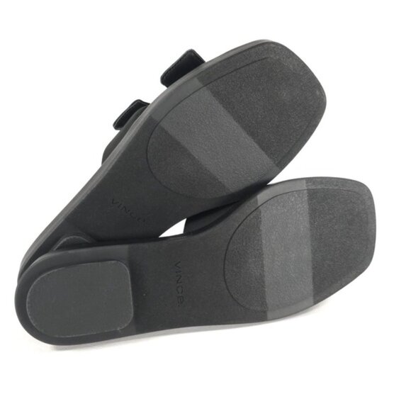 NWB Vince. RHODE-2B BLACK FB LEATHER UPPER & LINING Slide Sandal Size 8, 8.5, 9 - Picture 15 of 16